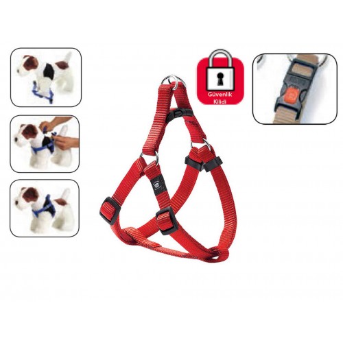 Karlıe Kilitli Göğüs Tasma M 40-70cm Kırmızı Karlıe Kilitli Göğüs Tasma M 40-70cm Kırmızı
