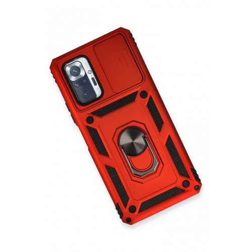 Newface Xiaomi Redmi Note 10 Pro Kılıf Pars Lens Yüzüklü Silikon - Kırmızı Newface Xiaomi Redmi Note 10 Pro Kılıf Pars Lens Yüzüklü Silikon - Kırmızı