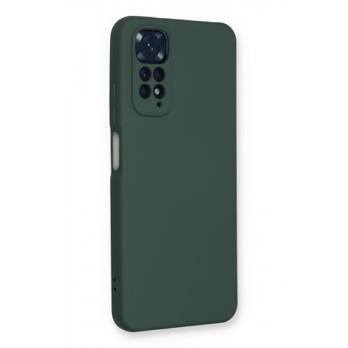 Newface Xiaomi Redmi Note 11 Kılıf Nano içi Kadife Silikon - Koyu Yeşil Newface Xiaomi Redmi Note 11 Kılıf Nano içi Kadife Silikon - Koyu Yeşil