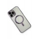 Newface iPhone 13 Pro Kılıf Magneticsafe Lazer Silikon - Mor