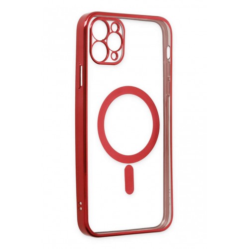 Newface iPhone 11 Pro Kılıf Magneticsafe Lazer Silikon - Kırmızı Newface iPhone 11 Pro Kılıf Magneticsafe Lazer Silikon - Kırmızı