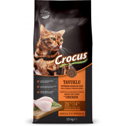 Crocus Tavuk Etli Yetişkin Kedi Maması 15 Kg Crocus Tavuk Etli Yetişkin Kedi Maması 15 Kg