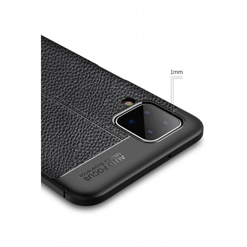 Newface Samsung Galaxy A12 Kılıf Focus Derili Silikon - Kırmızı Newface Samsung Galaxy A12 Kılıf Focus Derili Silikon - Kırmızı