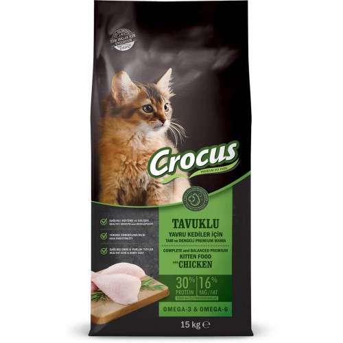 Crocus Tavuk Etli Yavru Kedi Maması 15 Kg Crocus Tavuk Etli Yavru Kedi Maması 15 Kg