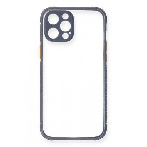Newface iPhone 12 Pro Kılıf Miami Şeffaf Silikon - Gri Newface iPhone 12 Pro Kılıf Miami Şeffaf Silikon - Gri
