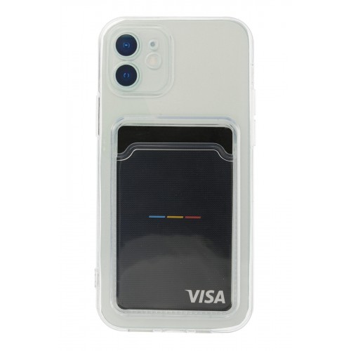 Newface iPhone 12 Kılıf Kart Şeffaf Silikon - Şeffaf Newface iPhone 12 Kılıf Kart Şeffaf Silikon - Şeffaf