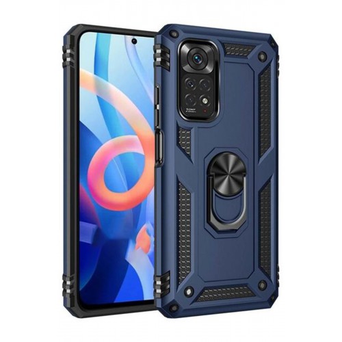 Newface Xiaomi Redmi Note 11 Kılıf Sofya Yüzüklü Silikon Kapak - Lacivert Newface Xiaomi Redmi Note 11 Kılıf Sofya Yüzüklü Silikon Kapak - Lacivert